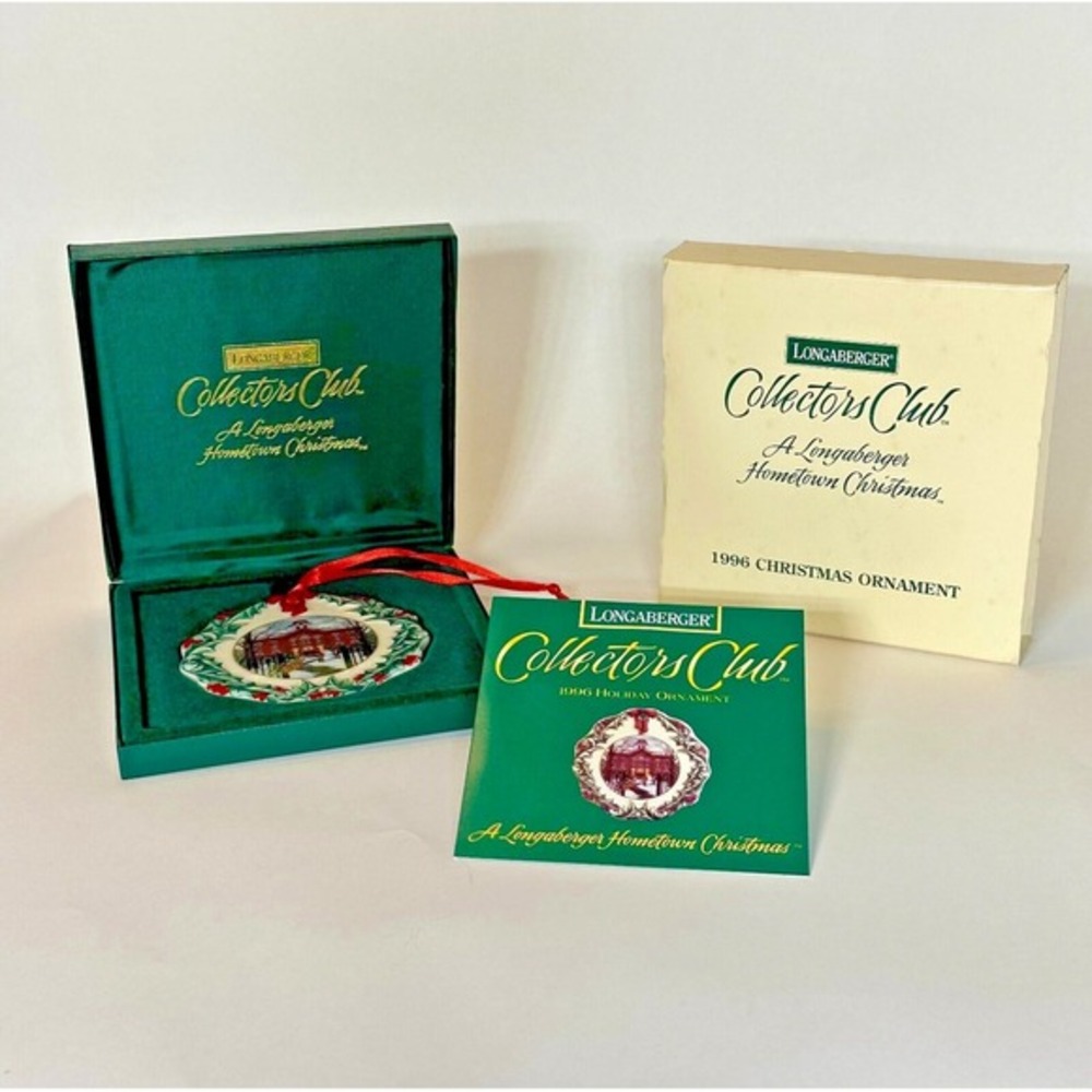 Longaberger‎ Collectors Club Hometown Christmas Ornament 1996